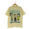 SNOOPY NEVERMIND ロックバンド プリント クルーネックTシャツ メンズ JPN:M