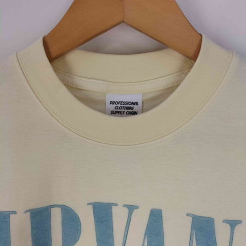 SNOOPY NEVERMIND ロックバンド プリント クルーネックTシャツ メンズ JPN:M