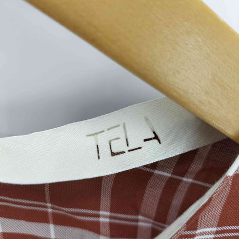 テラ TELA チェック柄 カシュクールロングワンピース レディース EUR:38