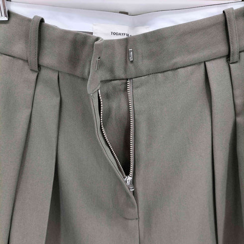 トゥデイフル TODAYFUL Twill Wide Trousers レディース JPN:36