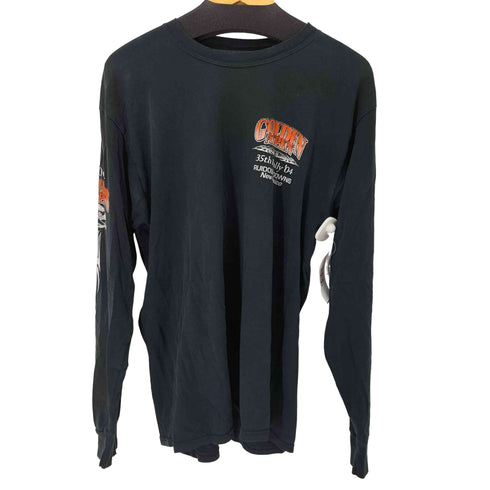 ギルダン GILDAN 00s GOLDEN ASPEN 長袖Tシャツ ロンT 袖トライバル メンズ JPN:L