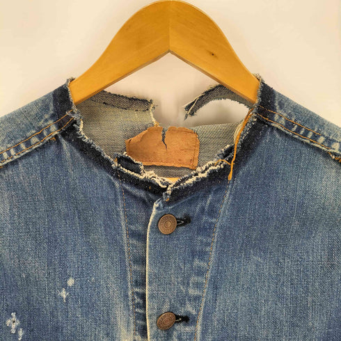 リーバイス Levis 60S 52I刻印 70505 BIG E ノーカラーダメージデニムジャケット メンズ