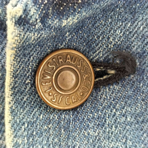 リーバイス Levis 60S 52I刻印 70505 BIG E ノーカラーダメージデニムジャケット メンズ
