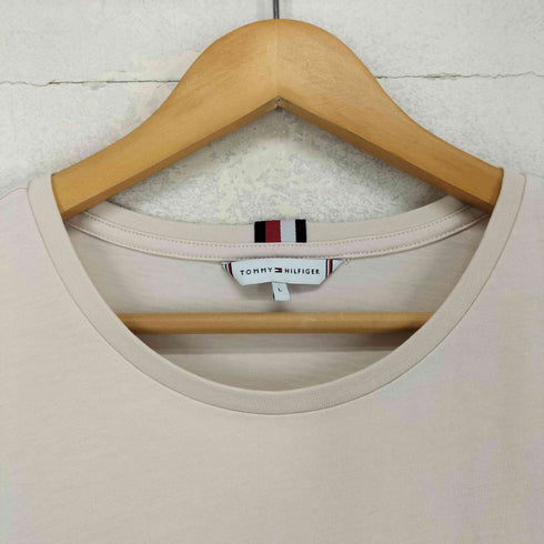 トミーヒルフィガー TOMMY HILFIGER フロントロゴ刺繍クルーネックTシャツ レディース JPN:L
