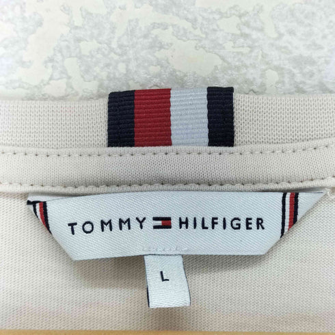 トミーヒルフィガー TOMMY HILFIGER フロントロゴ刺繍クルーネックTシャツ レディース JPN:L