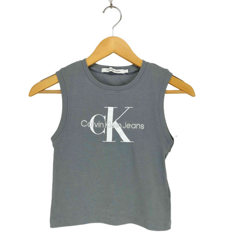 カルバンクラインジーンズ Calvin Klein Jeans ロゴ刺繍&プリントタンクトップ レディース L