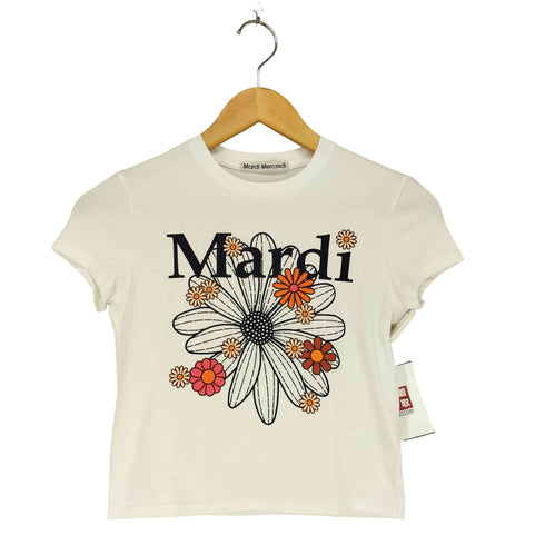 マルディメクルディ Mardi Mercredi フロントフラワーデザインチビTシャツ Y2K レディース ONE