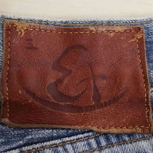 エターナル 備中倉敷工房 ETERNAL フロントファスナーストレート5ポケットパンツ ダメージ ストレートデニム メンズ 32