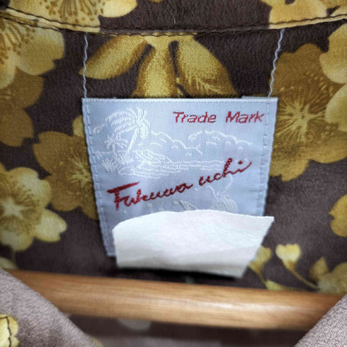 FUKUWA UCHI 紙タグ 和柄 フラワープリントシルクシャツ レディース