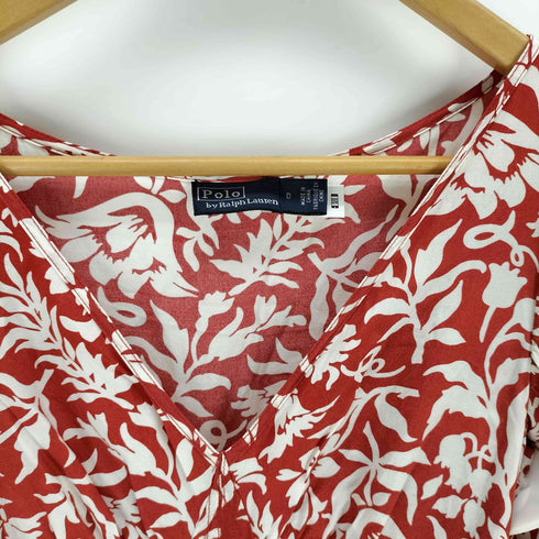 ポロバイラルフローレン Polo by RALPH LAUREN 花柄 Vネックワンピース レディース 0