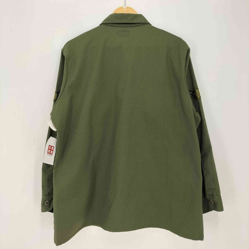 ユーエスアーミー U.S. ARMY 1986年会計 米軍実物 SHIRT UTILITY DURA PRESS ワッペン刺繍 ユーティリティ シャツ メンズ 161/2×32
