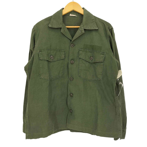 ユーエスアーミー U.S. ARMY COTTON SATEEN OG-107 コットン サテン ユーティリティ シャツ メンズ