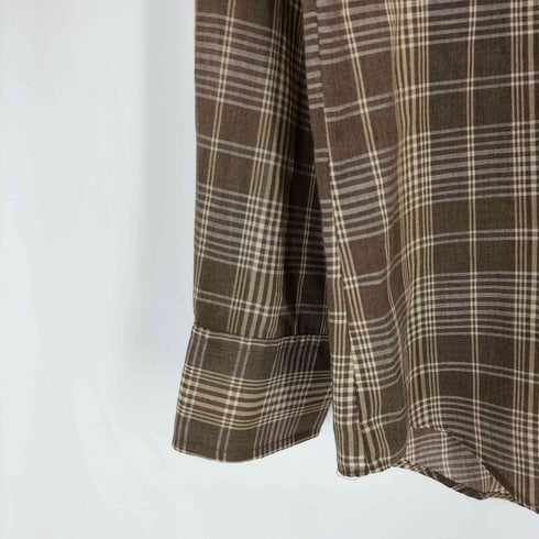 ジェイシーペニー J.C.PENNEY 70-80s 台湾製 コットンポリ チェックシャツ メンズ import:L