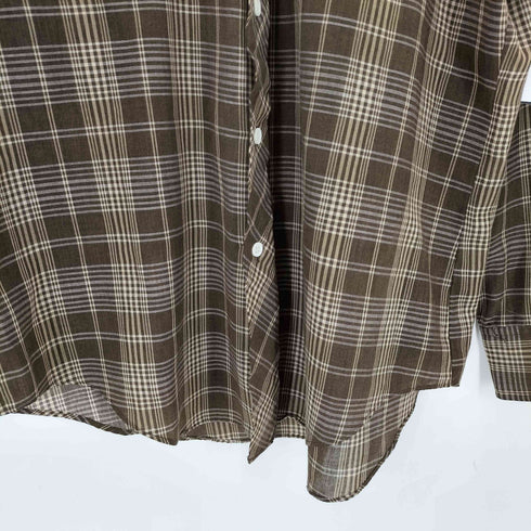 ジェイシーペニー J.C.PENNEY 70-80s 台湾製 コットンポリ チェックシャツ メンズ import:L