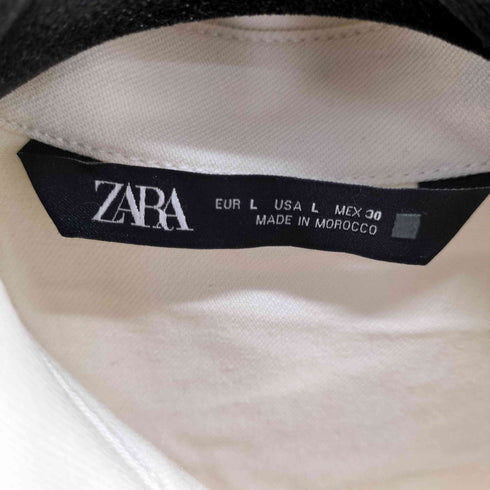 ザラ ZARA ポケット付きオーバーサイズシャツ レディース import:L