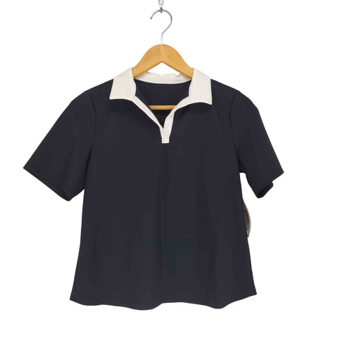 クードシャンス COUP DE CHANCE きれいめに着られる衿付きスキッパーカットソー レディース 36
