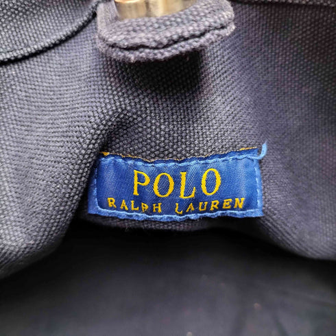 ポロラルフローレン POLO RALPH LAUREN ポニー刺繍 ネイビー ミニ トートバッグ レディース