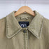 ザラ ZARA OVERSHIRT WITH TOPSTITCHING ステッチデザインジャケット レディース import:L