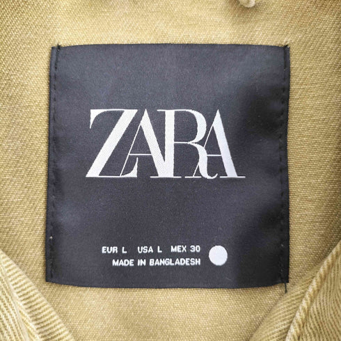 ザラ ZARA OVERSHIRT WITH TOPSTITCHING ステッチデザインジャケット レディース import:L