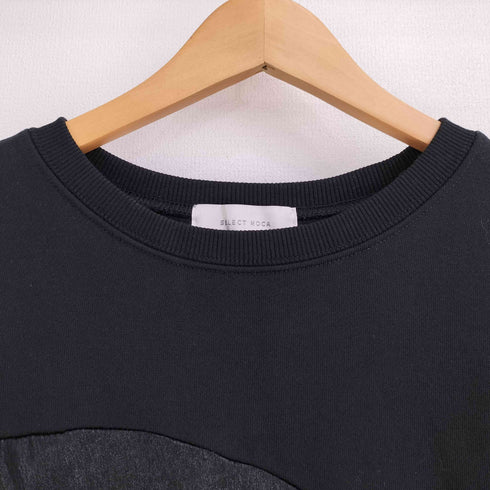 セレクトモカ SELECT MOCA 24aw メタリック切替裏起⽑トップス レディース FREE