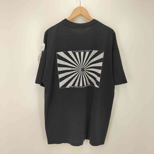 ~90S 裾袖シングル 両面プリント クルーネックTシャツ メンズ
