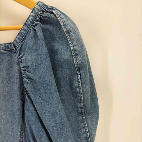 ルールロジェット leur logette パフスリーブレースアップデニムワンピース レディース JPN:1