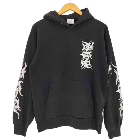 ヘインズ Hanes 90s ハトメ トライバルプリント プルオーバーフーディー メンズ import:L