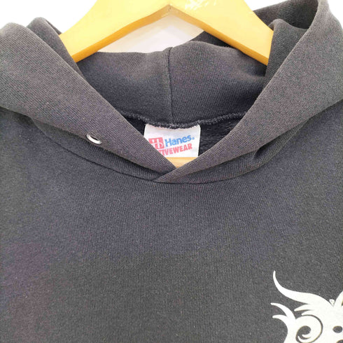 ヘインズ Hanes 90s ハトメ トライバルプリント プルオーバーフーディー メンズ import:L