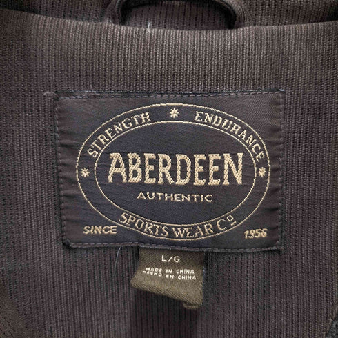 ABERDEEN 襟レザー 裏地ブランケット スウィングトップジャケット メンズ JPN:L