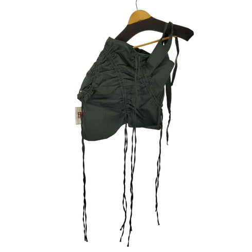 NACHE RAWCUT SHIRRING BUSTIER CHARCOAL レディース 1
