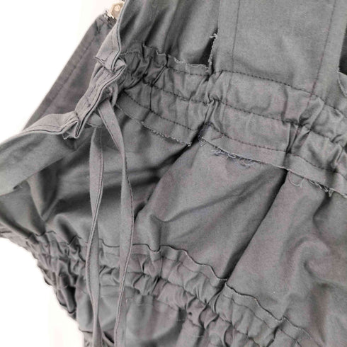NACHE RAWCUT SHIRRING BUSTIER CHARCOAL レディース 1