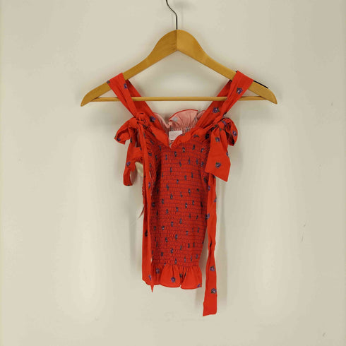 LORETTA CAPONI 小花柄シャーリングタンクトップ レディース
