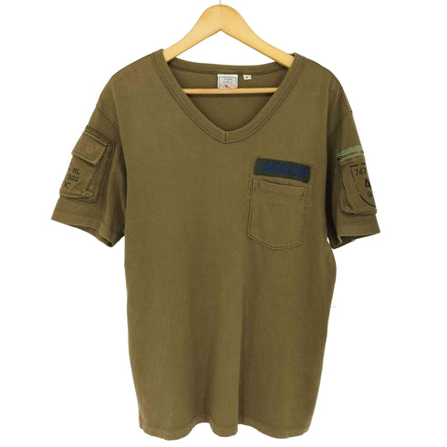 アヴィレックス AVIREX FATIGUE V NECK Tee Shirt メンズ JPN:L