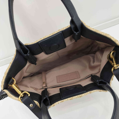 GIANNI CHIARINE 2WAY 素材切替 編み ショルダー バッグ レディース