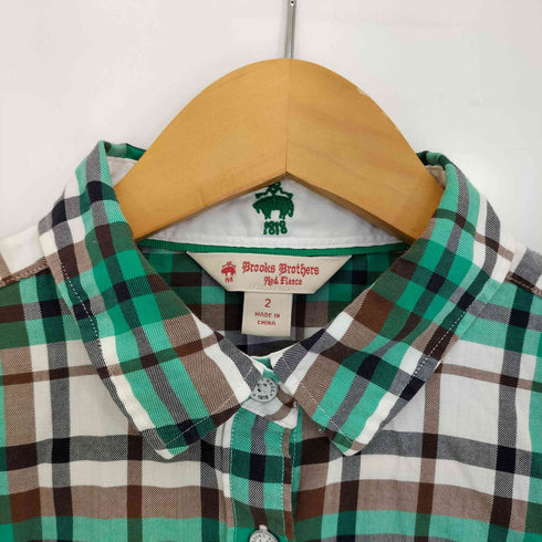 ブルックスブラザーズレッドフリース BROOKS BROTHERS REDFLEECE チェック柄 コットン ボタンダウンシャツ レディース US:0-2
