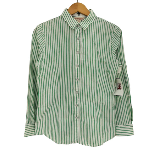 ブルックスブラザーズレッドフリース BROOKS BROTHERS REDFLEECE ストライプ コットンシャツ レディース US:0-2