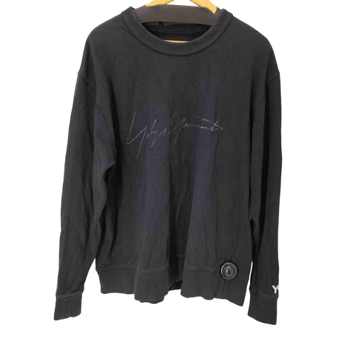 ワイスリー Y-3 DISTRESSED SIGNATURE CREW SWEAT ディストレス シグネチャー クルー スウェット メンズ JPN:L