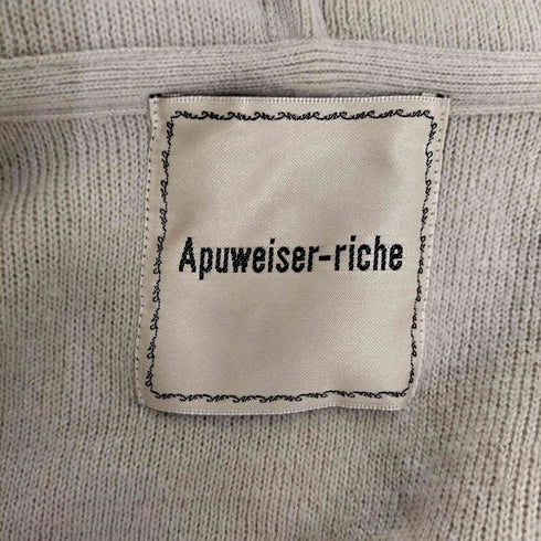 アプワイザーリッシェ Apuweiser riche フードファー付コーディガン レディース JPN:2