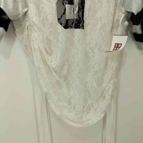 アナスイ ANNA SUI NYC 素材切替 レース ドッキング Vネック S/S Tシャツ レディース FREE