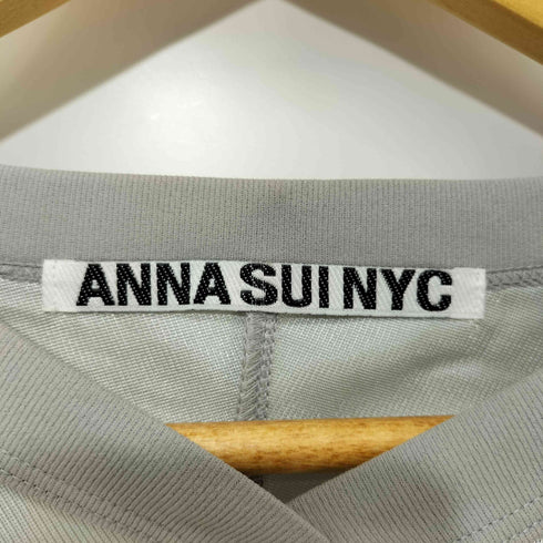 アナスイ ANNA SUI NYC 素材切替 レース ドッキング Vネック S/S Tシャツ レディース FREE