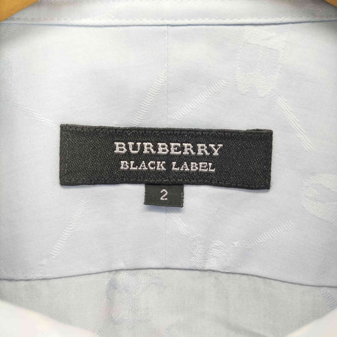 バーバリーブラックレーベル BURBERRY BLACK LABEL ホース刺繍ロゴ ジャガード シャドーモノグラム ボタンダウンシャツ メンズ 2