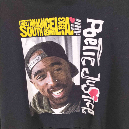 POETIC JUSTICE ラッパープリントプルオーバーパーカー メンズ L