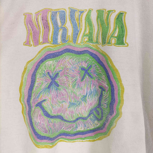 バンドプリントクルーネックスウェット メンズ 2XL