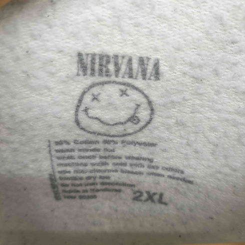 バンドプリントクルーネックスウェット メンズ 2XL