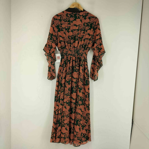 花柄シアーフリルワンピース レディース