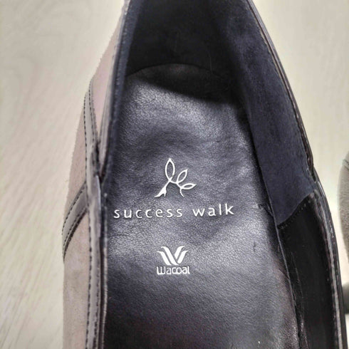 ワコールサクセスウォーク Wacoal success walk エナメルリボン スエードヒールパンプス レディース JPN:24