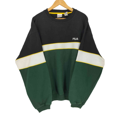 フィラ FILA ロゴ刺繍クルーネックスウェット メンズ XXL