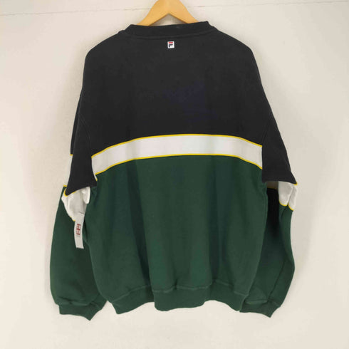 フィラ FILA ロゴ刺繍クルーネックスウェット メンズ XXL
