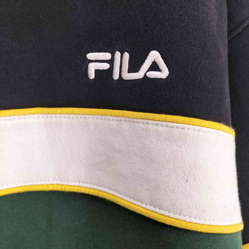 フィラ FILA ロゴ刺繍クルーネックスウェット メンズ XXL