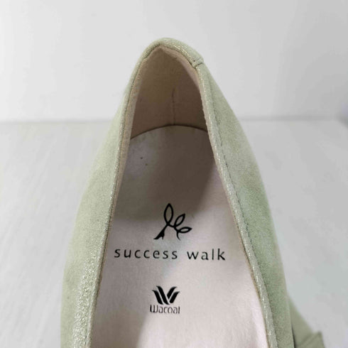 ワコールサクセスウォーク Wacoal success walk ボタンデザイン ラメヒールパンプス レディース JPN:23.5